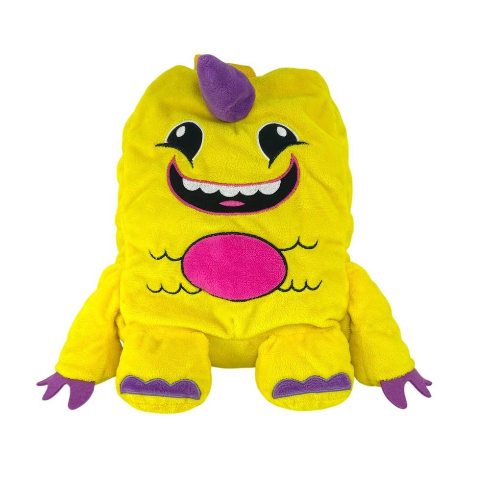 SoSo Happy Lulu Plush Backpack Yellow Fuzzy Cute Cartoon Retro Teen Kid Gift